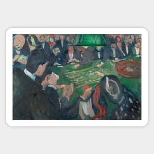 At the Roulette Table in Monte Carlo by Edvard Munch Sticker